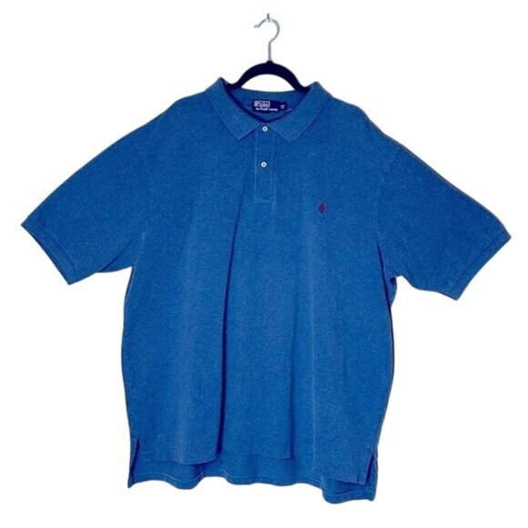 Men’s Polo by Ralph Lauren Blue Denim Color Polo Shirt 3XLT - Picture 2 of 5